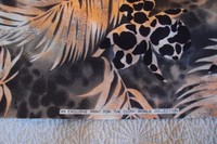 Cloth World Collection Coral Black Tropical Palm Frons Cotton Quilt Fabric Bthy Cloth World Collection Coral Black Tropical Palm Frons Cotton Quilt Fabric Bthy