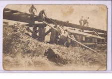 Real Photo Postcard RPPC - Building Bridge Hearst NE