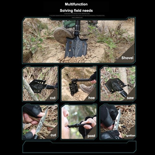 Tactical Tomahawk Trekking Wanderstöcke Axt Beil Klappschaufel Outdoor Tools - Bild 7 von 22