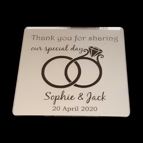 Posavasos de boda personalizados con forma cuadrada - Varios diseños y colores - Imagen 11 de 16