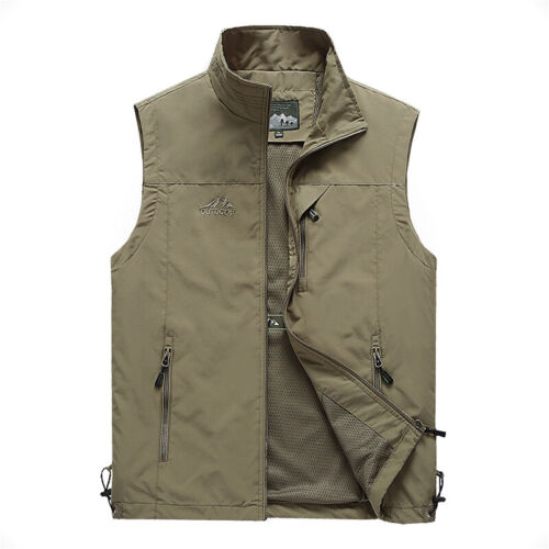 Top Giacca Gilet Sportivo Gilet Cappotto Senza Maniche Traspirante Fodera Rete Casual - Foto 13 di 22
