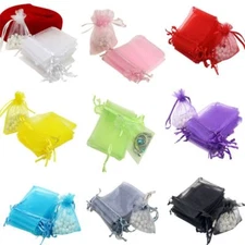 1000pc Organza Gift Bags Jewelry Drawstring Bags Wedding Favors Bags Mesh Gift