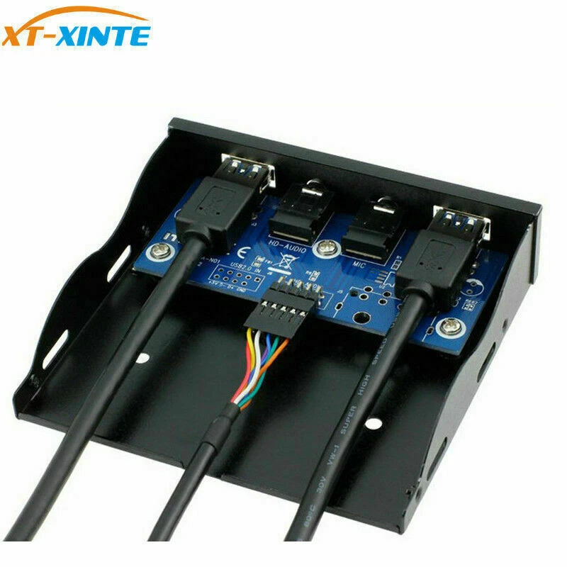 19Pin to USB 3.0 2Ports USB3.0 PC Front Panel Bracket with Cable for Desktop New - Bild 3 von 4