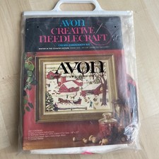 Vintage Avon Creative Needlecraft Crewel Embroidery Kit Winter In The Country