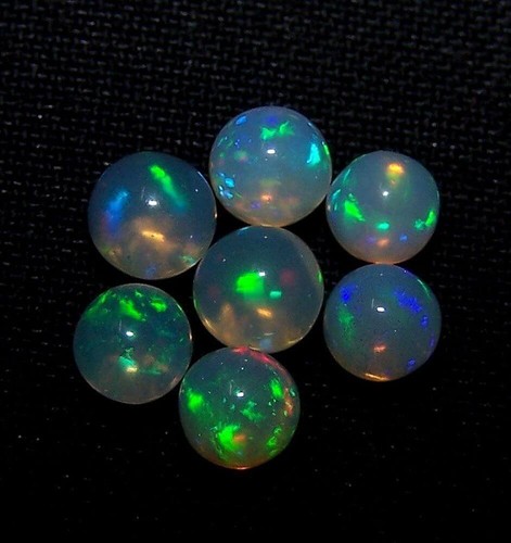 PERLINE SFERE ROTONDE OPALE FUOCO ETIOPE NATURALE 10 MM FORATE/NON FORATE - Foto 3 di 7