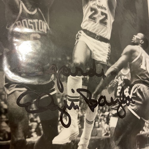 Elgin Baylor Los Angeles Lakers Auto Photo Signed COA - 第 2/6 張圖片