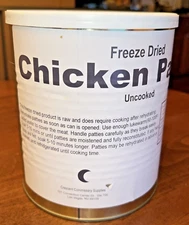 Crescent Commissary Freeze Dried Emergency Food Chicken Patties - Prepper