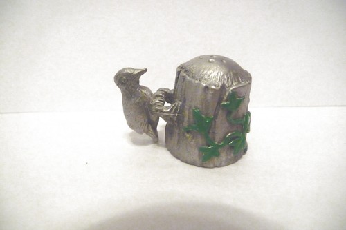 THIMBLE PEWTER TCC'S SURPRISE COLLECTION '92 THE "WOODPECKER" & IT MOVES - Picture 4 of 6