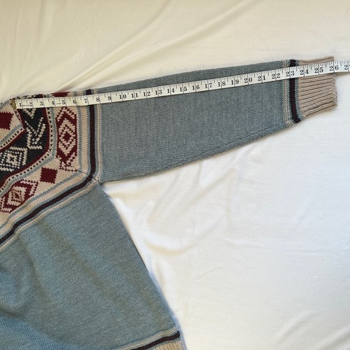 Original WEATHERPROOF Vintage Sweater Knit Diamond Stripes Pullover Men L Large - Picture 8 of 11