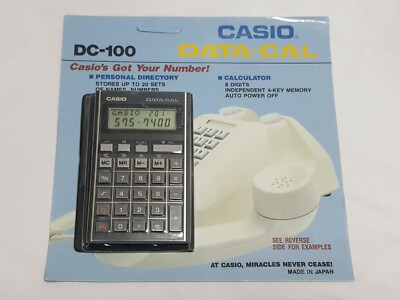 NEW Vintage Casio DC-100 Data-Cal Calculator SEALED Math Phone 