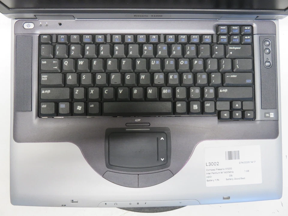 Compaq Presario X1000 Intel Pentium M 1400 MHz 1 GB SIN DISCO DURO sin batería Foto 4 de 4