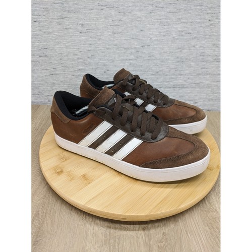 Adidas Adicross Spikeless Golf Shoes Leather Brown White Low Top Mens Size 8