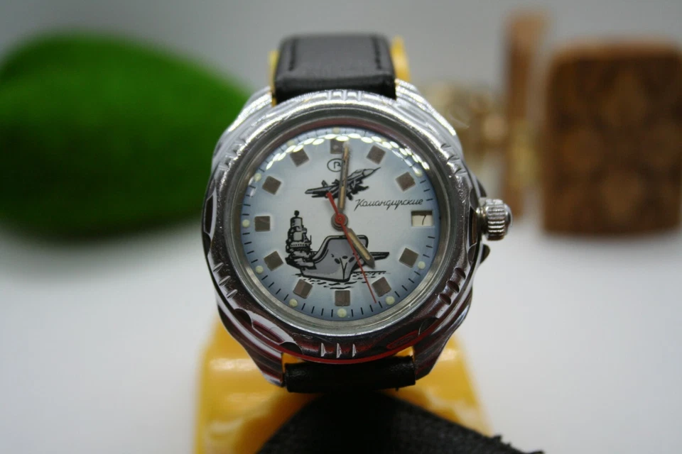 Reloj de pulsera KOMANDIRSKIE Wostok soviético Vostok URSS mecánico vintage Foto 2 de 4