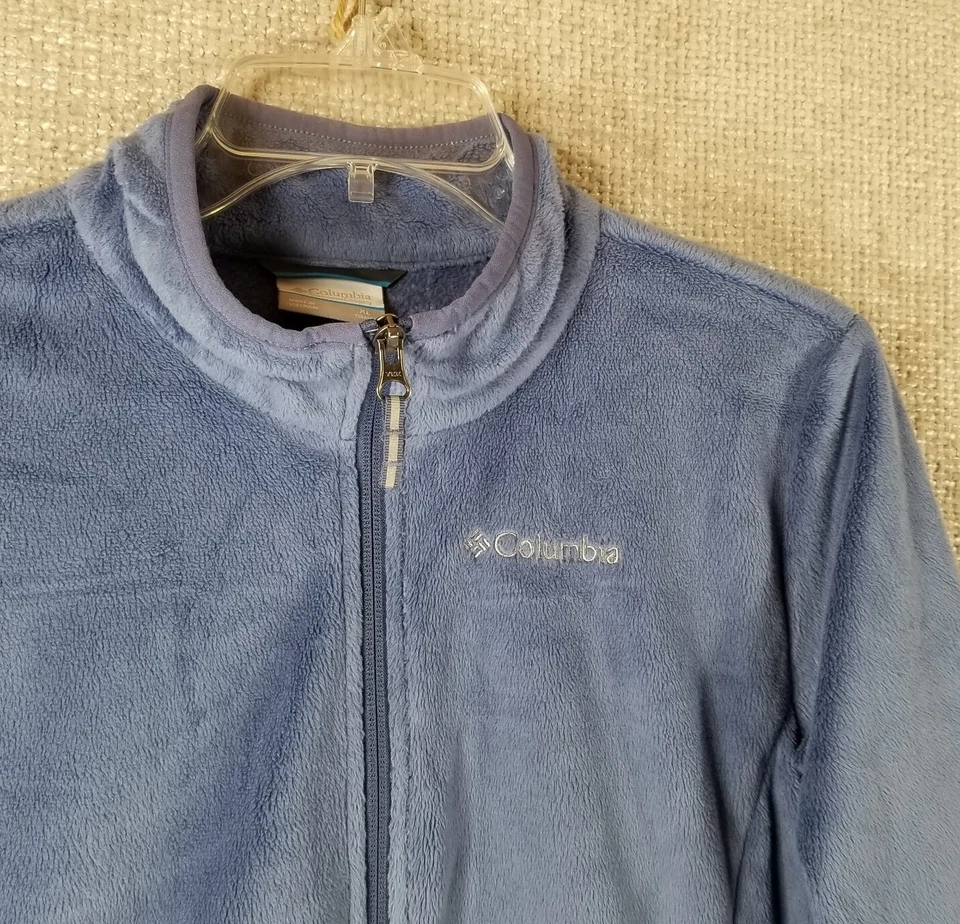 Chaqueta Columbia Imitación Piel Niña XL 18/20 Pila Baja Cremallera Completa Cómoda Azul Periwinkle Foto 2 de 4