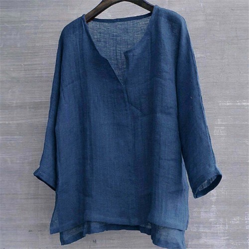 Mens Shirts Blouse Linen Cotton Baggy Kaftan Trends Shirts Casual Tops - Picture 6 of 25