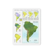 South America - Physical Map (1972) (Map) Refrigerator Magnet