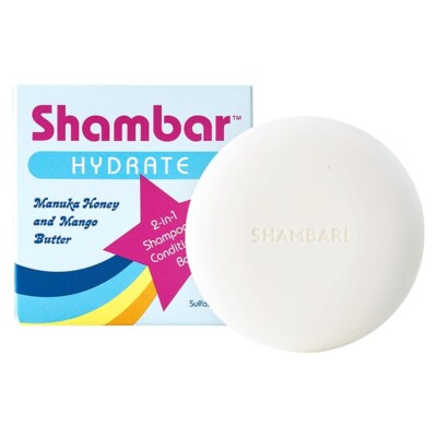 Shambar Hydrate All Natural 2-in-1 Shampoo & Conditioner Bar Manuka Honey Mango