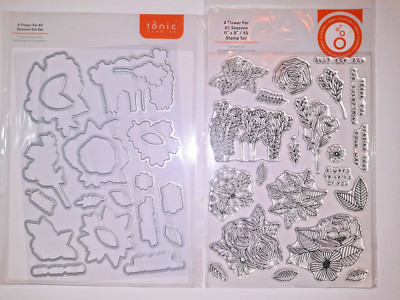 NEW  ~  TONIC STUDIOS ~ A Flower for all Seasons ~ STAMP SET & DIES