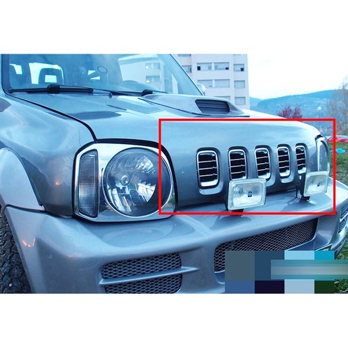 Front Grille Grill 1SET For SUZUKI Jimny SUV 2002-2011 All Chrome Without Emblem - Picture 9 of 9