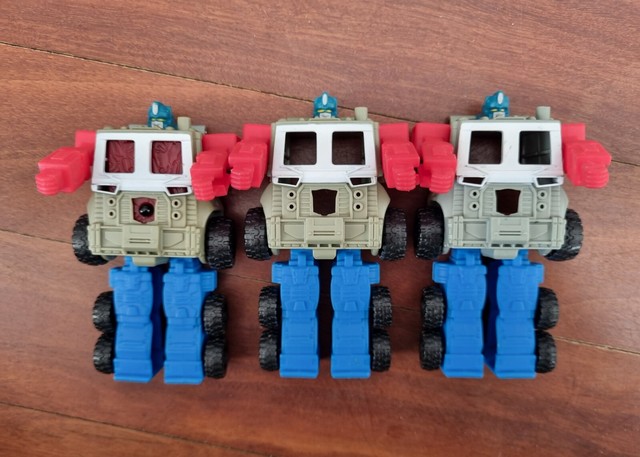 Transformers Action Figures x 3 MCDONALDS ISSUE ENERGON OPTIMUS PRIME VO9527 Transformers Action Figures x 3 MCDONALDS ISSUE ENERGON OPTIMUS PRIME VO9527