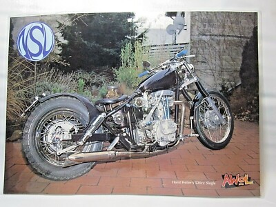 Biker Interesse. AWOL laminierte Mittelseite der Zeitschrift ''Motorrad''