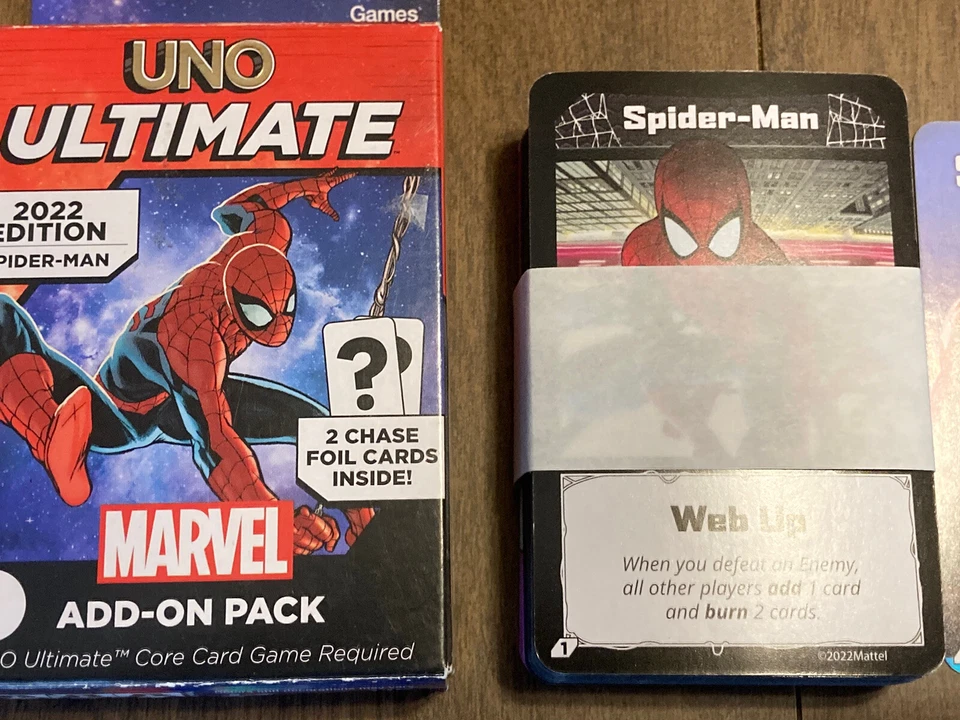 2022 Uno Ultimate Marvel Add-On SPIDER MAN Collection. Set W/ 6 Rare Foils!! - Image 2 of 4