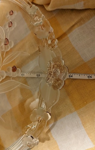 Vintage Mikasa Cherry Blossom Time Crystal Cake Plate Toska Germany - Picture 3 of 12