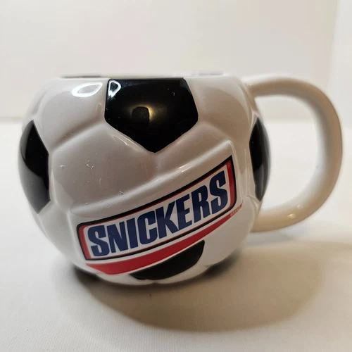 Snickers Galerie Soccer Ball Shape Coffee Mug Porcelain Ceramic Cup
