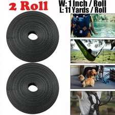 22 Yards 1inch Wide Black Nylon Heavy Webbing Strap Heavy Duty Sturdy