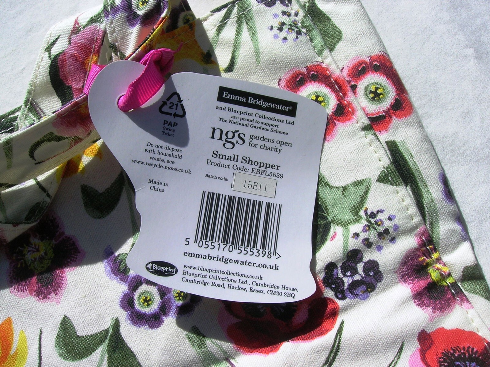 🎁😍BNWT EMMA BRIDGEWATER SHOPPER BAG LUNCH BAG WILD FLOWERS RARE CANVAS😍