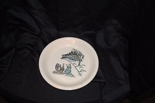 Ceramic 10 in dia hand decorated made in USA oven proof pie plate