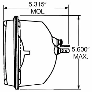Dual Beam Headlight Wagner H6054BL - Image 3 of 4