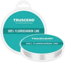 TRUSCEND 100% Fluorocarbon Fishing Line -unrivaled Sensitivity-  7.8lb  55yards