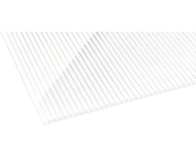 Gutta Polycarbonat Hohlkammerplatte/Stegplatte 20-16 ZEBRAPLATTE weiß 2500 mm x 