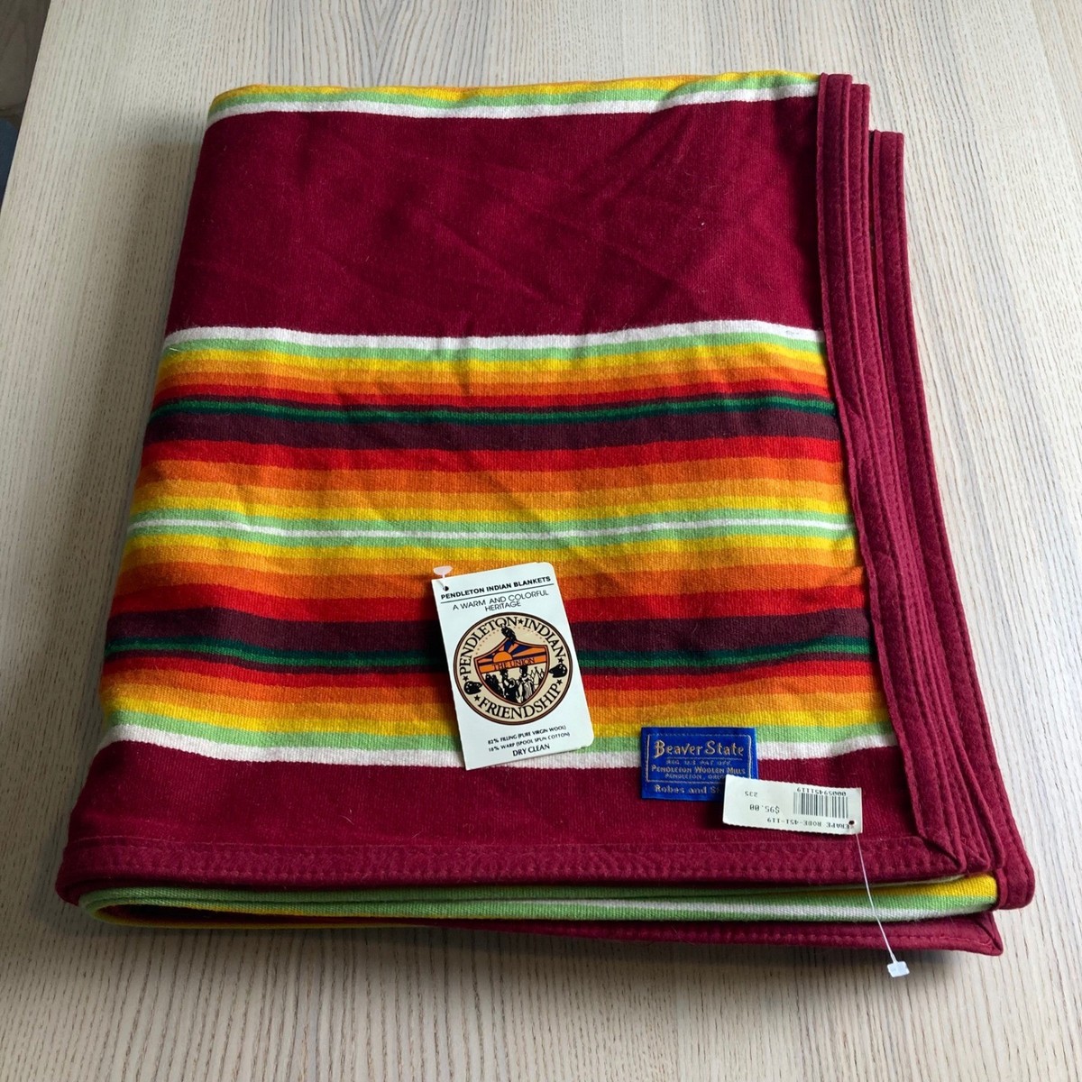 VINTAGE NWT Pendleton Woolen Mills Beaver State Serape