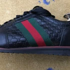 Gucci Sneakers Trainers Sneaker Monogram Leather Web Green Red Mens UK 8 US 9 42