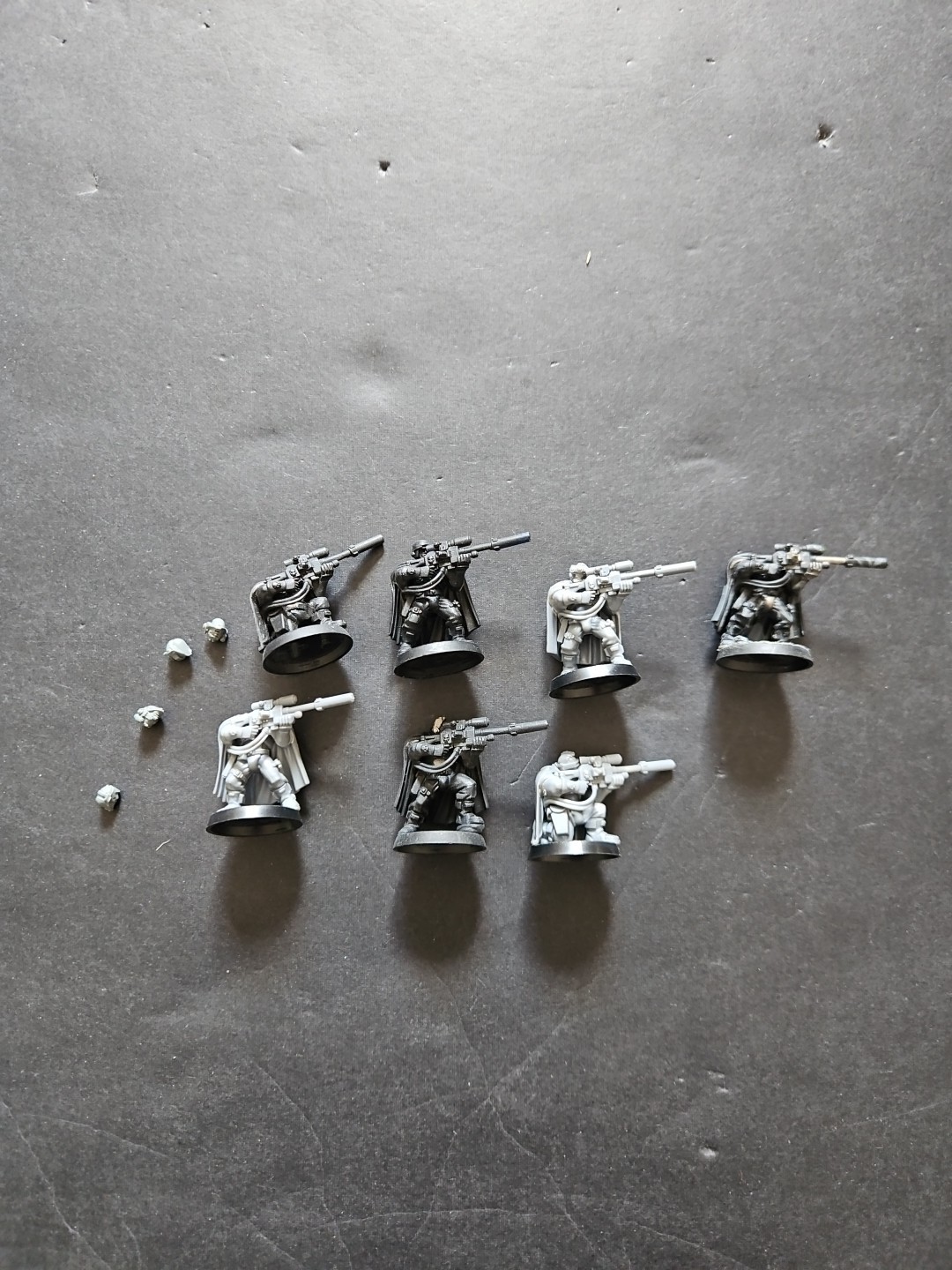 Warhammer 40k Space Marine Scouts with Sniper Rifles X7 Spares Repairs Lot