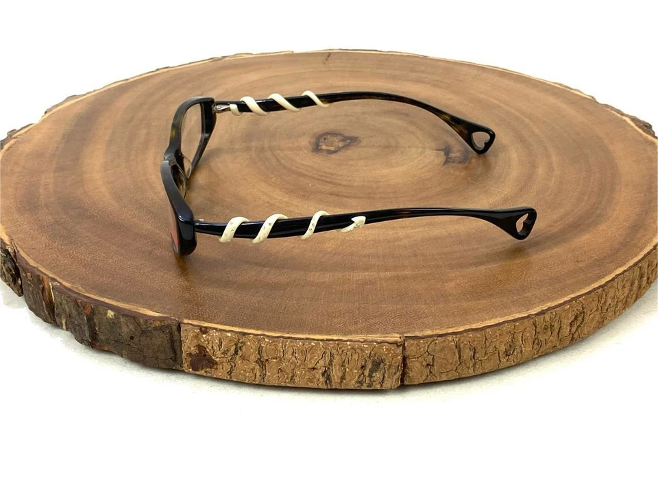 Betsey Johnson 眼镜框 Lucifer 2 手工制作棕色龟 52 15 140 毫米全新无标签 — 第 4/4 张图片