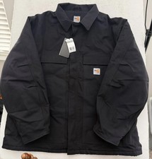 Carhartt Mens 101618 001 Flame Resistant FR Duck Lined Coat Quilted 3XL NEW