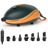 OutdoorMaster SUP Pumpe 20 PSI Elektrische Luftpumpe Mit Auto-Off Orange, 12V