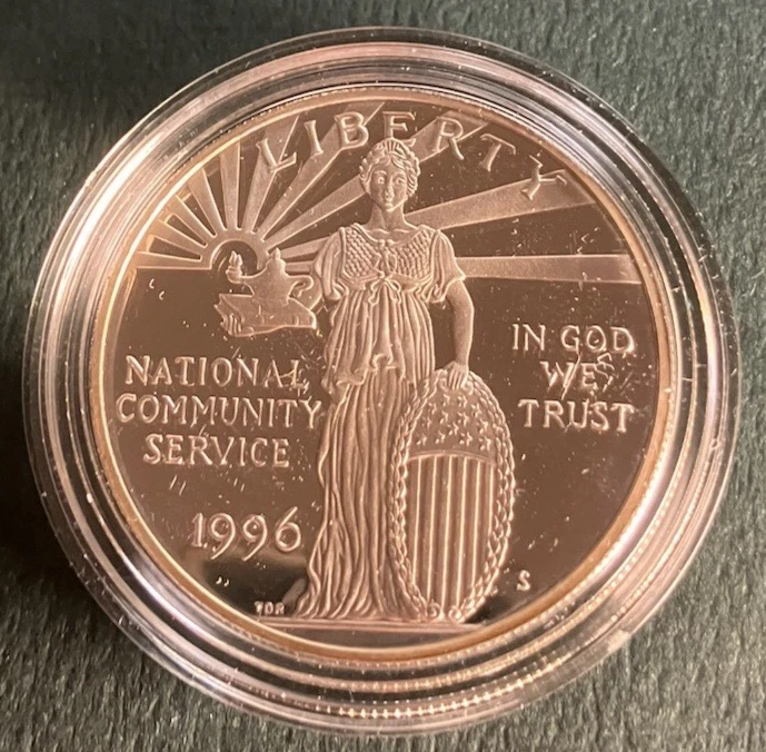 1996 National Community Service Commemorative Proof Silver Dollar - Image 3 of 4
