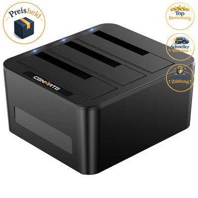 Festplatten Dockingstation 3 Bay für 2,5/3,5 Zoll SATA SSD/HDD USB 3.0 Hot-Swap