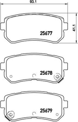Für BREMBO P 30 068 HAM PADS. REAR WITH ACOUSTIC SENSORREAR MANDO HYUNDAI GR.16 - Bild 6