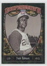 2013 Panini Cooperstown Collection Green Crystal Shard Frank Robinson HOF 9h3