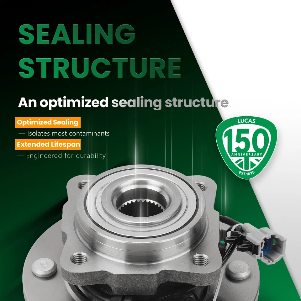 Nuevo cojinete de cubo de rueda trasera izquierda derecha Lucas para Nissan Armada 2005-2012 Foto 3 de 4