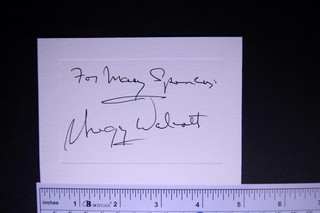 GREGORY WALCOTT (1928 2015) (PLAN 9 FROM OUTER SPACE) AUTOGRAPH STOCK CARD