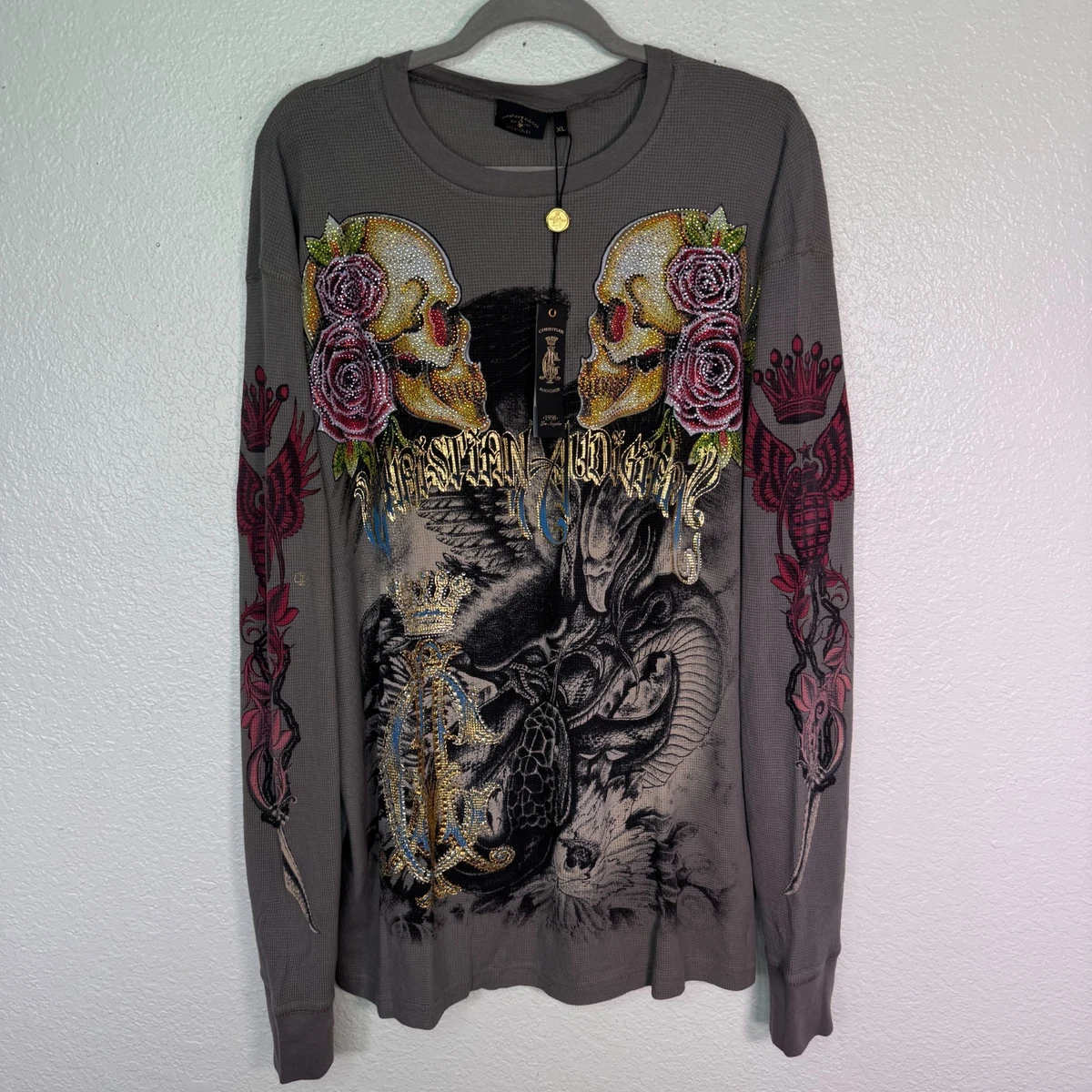 Christian Audigier Long Sleeve T-Shirts for Men for sale | eBay