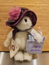 Boyds Bear Plum Hat Plush Jointed "Shop Til You Drop" EXC- LN With Tags