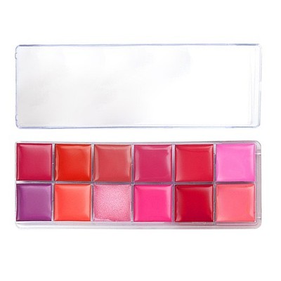 Lippenstift Palette 12 Farben matt spiegelend weich glatt nicht klebrig