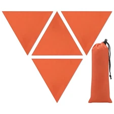 4 Pcs Blaze Orange Safety Blind Panels 15.75 Inch Per Side Safety Panel Hunti...